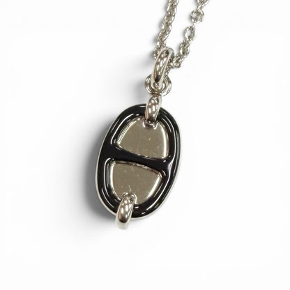 Hermes Pendant Mini Maillon PM Chaine D'ancre Necklace Black