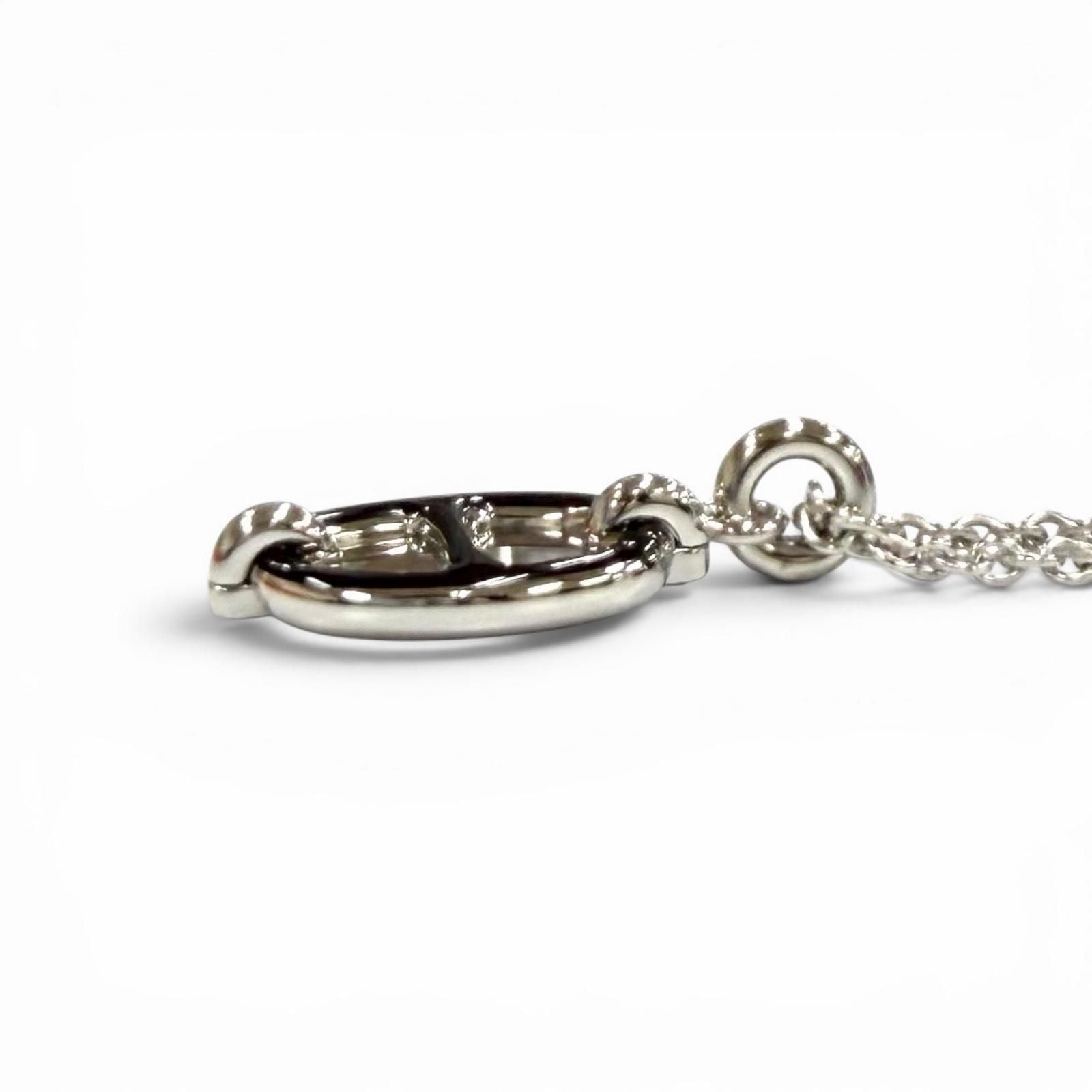 Hermes Pendant Mini Maillon PM Chaine D'ancre Necklace Black — view 6