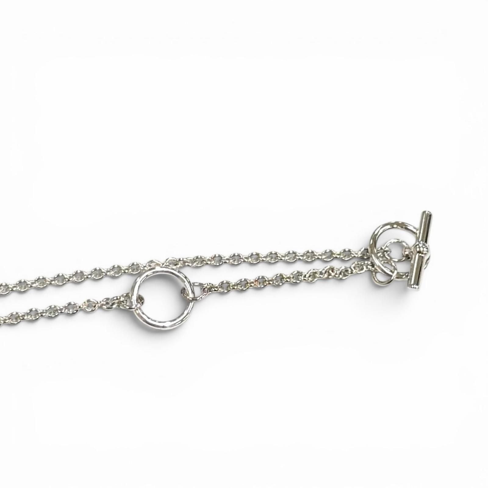 Hermes Pendant Mini Maillon PM Chaine D'ancre Necklace Black — view 7