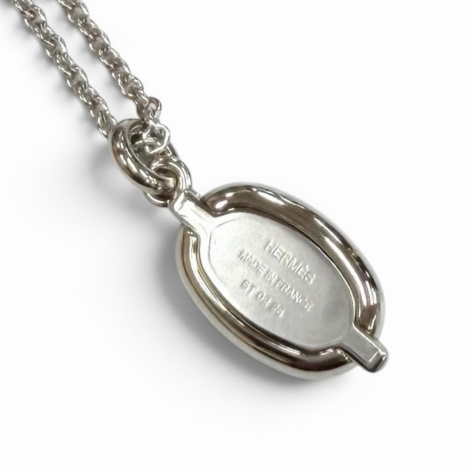 Hermes Pendant Mini Maillon PM Chaine D'ancre Necklace Black — view 3