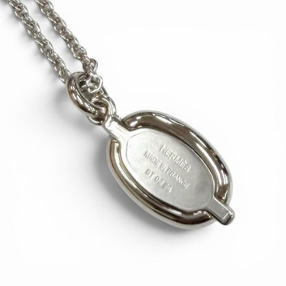 Hermes Pendant Mini Maillon PM Chaine D'ancre Necklace Black — view 3