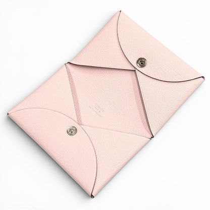 Hermes Calvi Rose Darling Chevre Business Card Holder Case — view 5