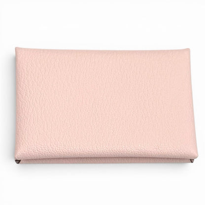 Hermes Calvi Rose Darling Chevre Business Card Holder Case — view 3