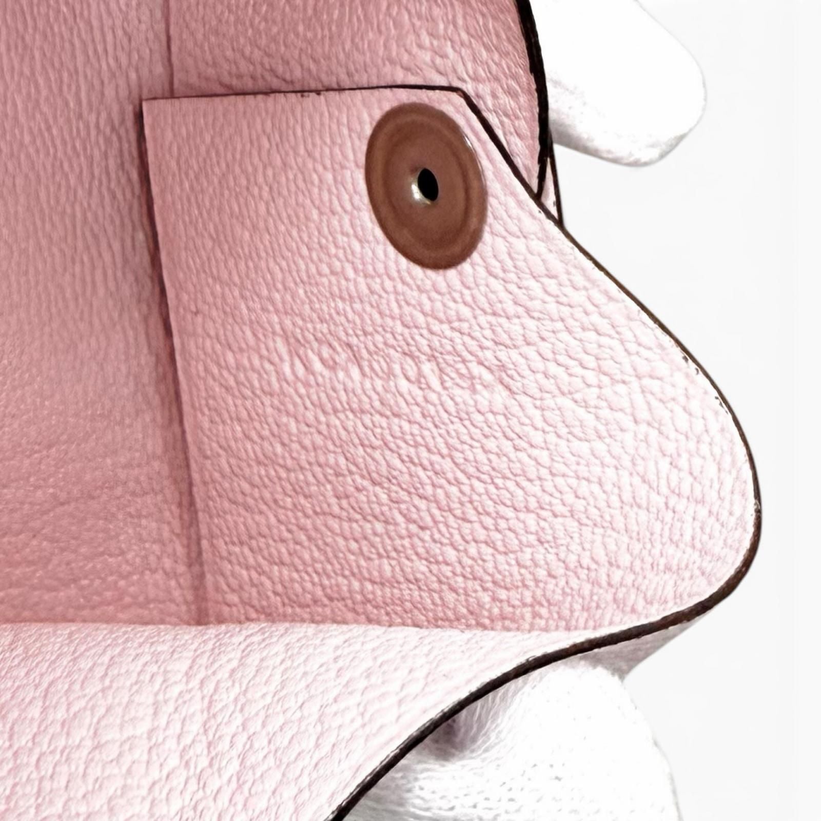 Hermes Calvi Rose Darling Chevre Business Card Holder Case — view 9