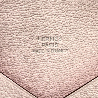 Hermes Calvi Rose Darling Chevre Business Card Holder Case — view 8