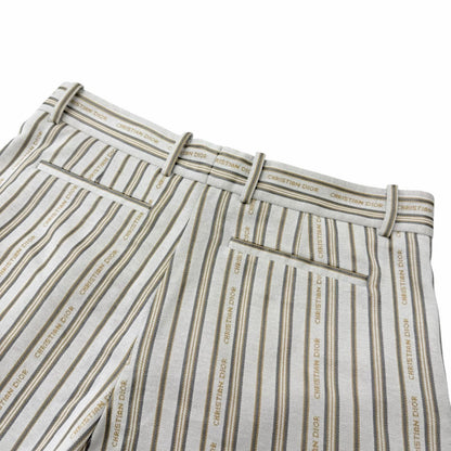Dior Homme Striped Pattern Shorts Ivory — view 4