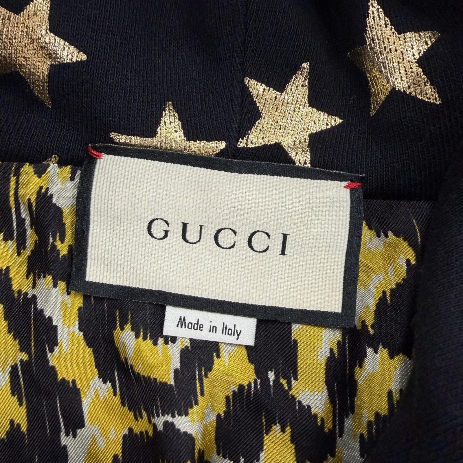 Gucci Cotton 100% Vintage Processed GG Button Sherry Line Star Logo Hooded — view 8