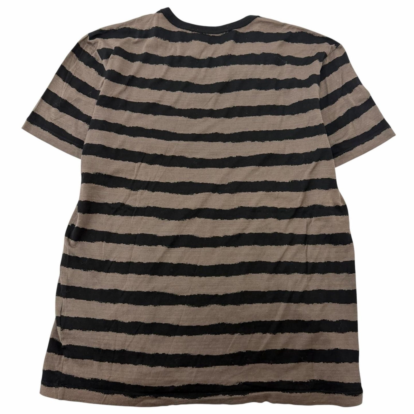 Louis Vuitton Cotton 100% Border Logo Print Crew Neck Short Sleeve T-Shirt Gray — view 3