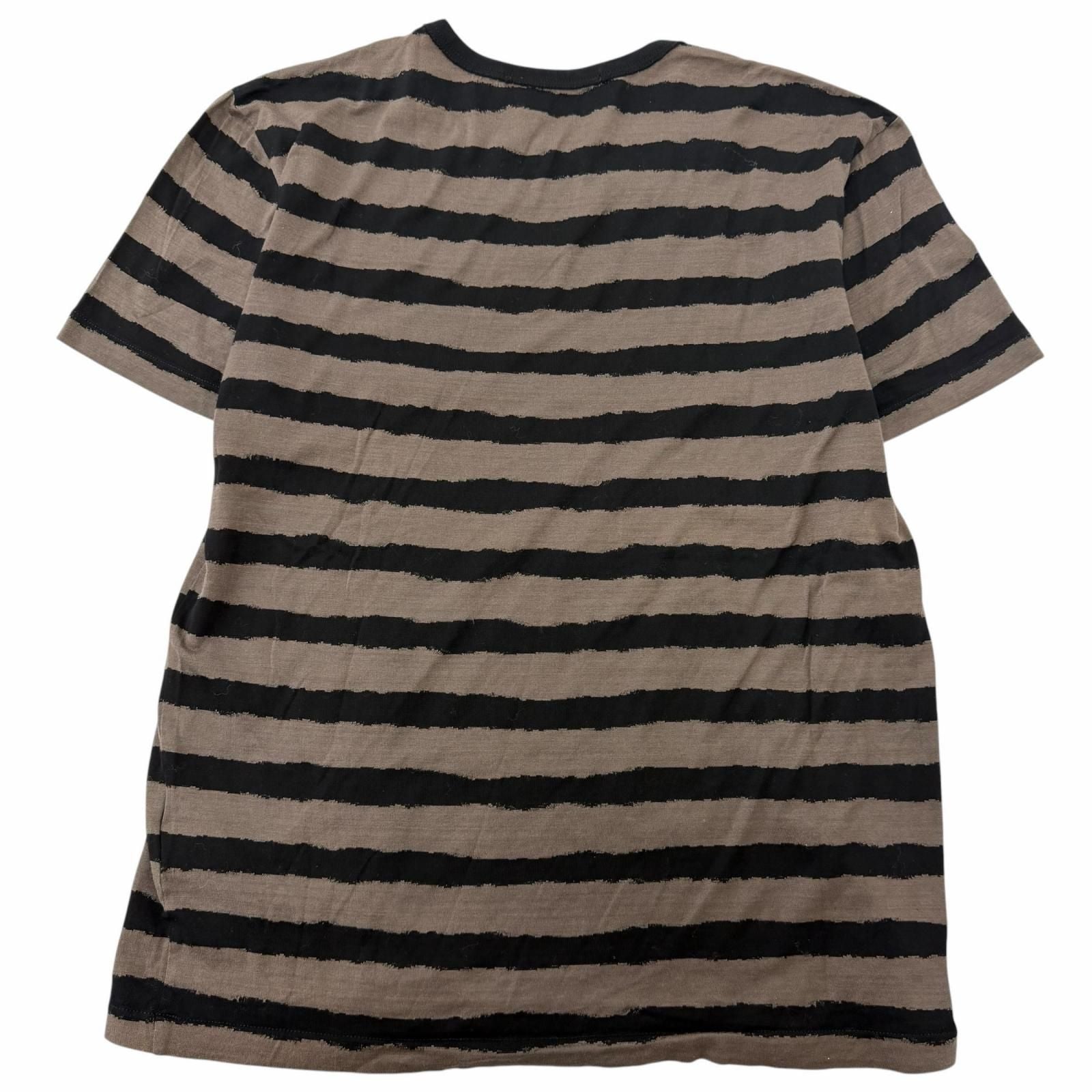 Louis Vuitton Cotton 100% Border Logo Print Crew Neck Short Sleeve T-Shirt Gray — view 3