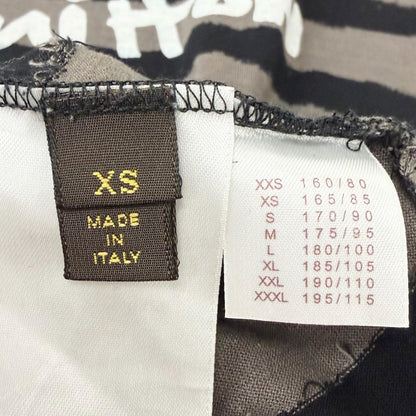 Louis Vuitton Cotton 100% Border Logo Print Crew Neck Short Sleeve T-Shirt Gray — view 6