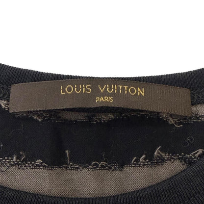 Louis Vuitton Cotton 100% Border Logo Print Crew Neck Short Sleeve T-Shirt Gray — view 5