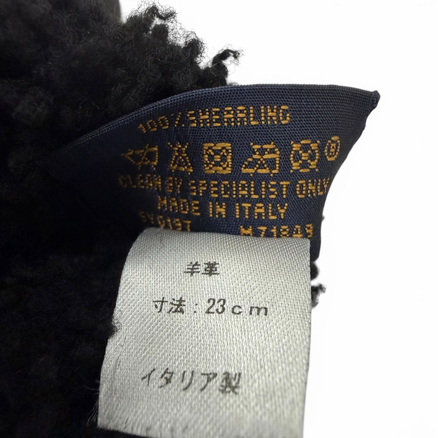 Louis Vuitton Gon Shirred Darling Sheep Leather Monogram Shearling Gloves Black — view 6