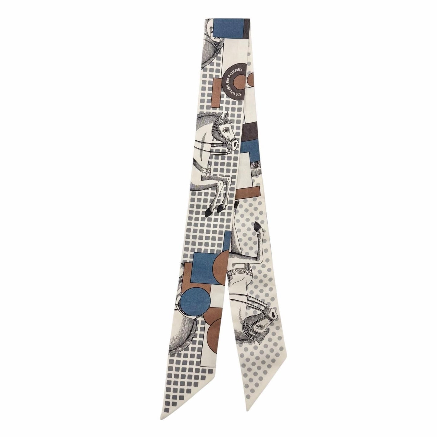 Hermes Cavalier en Formes Silk 100% Scarf Multi — view 3