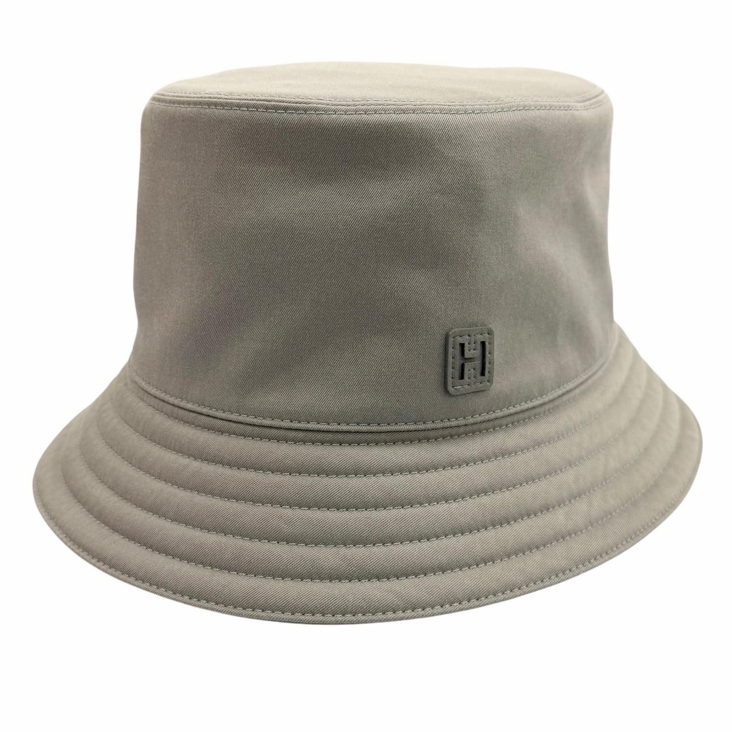 Hermes Cotton Polyurethane Grimeyer Logo Patch Bucket Hat 60
