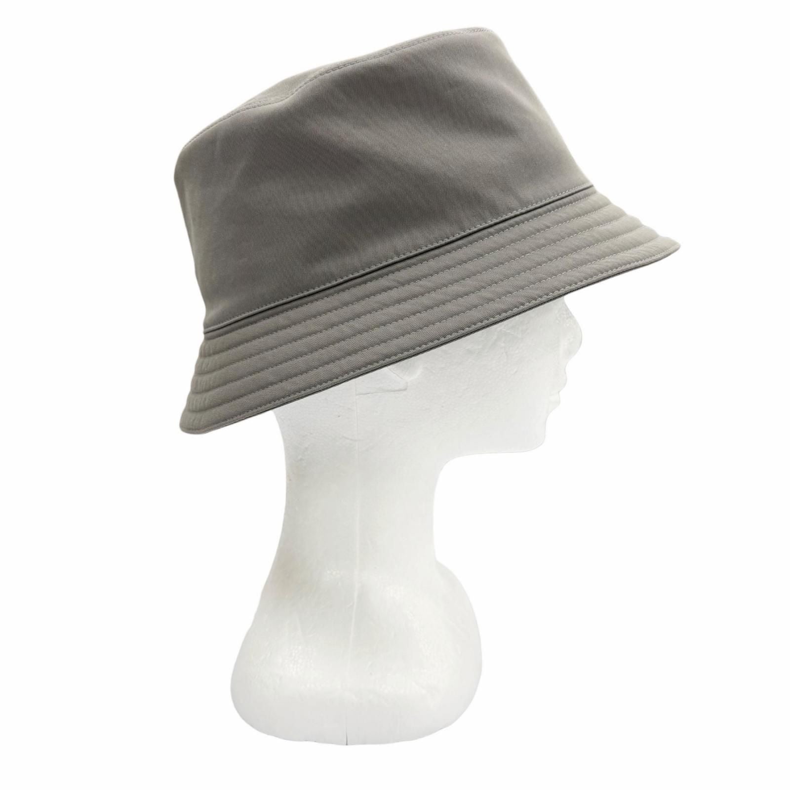 Hermes Cotton Polyurethane Grimeyer Logo Patch Bucket Hat 60 — view 6