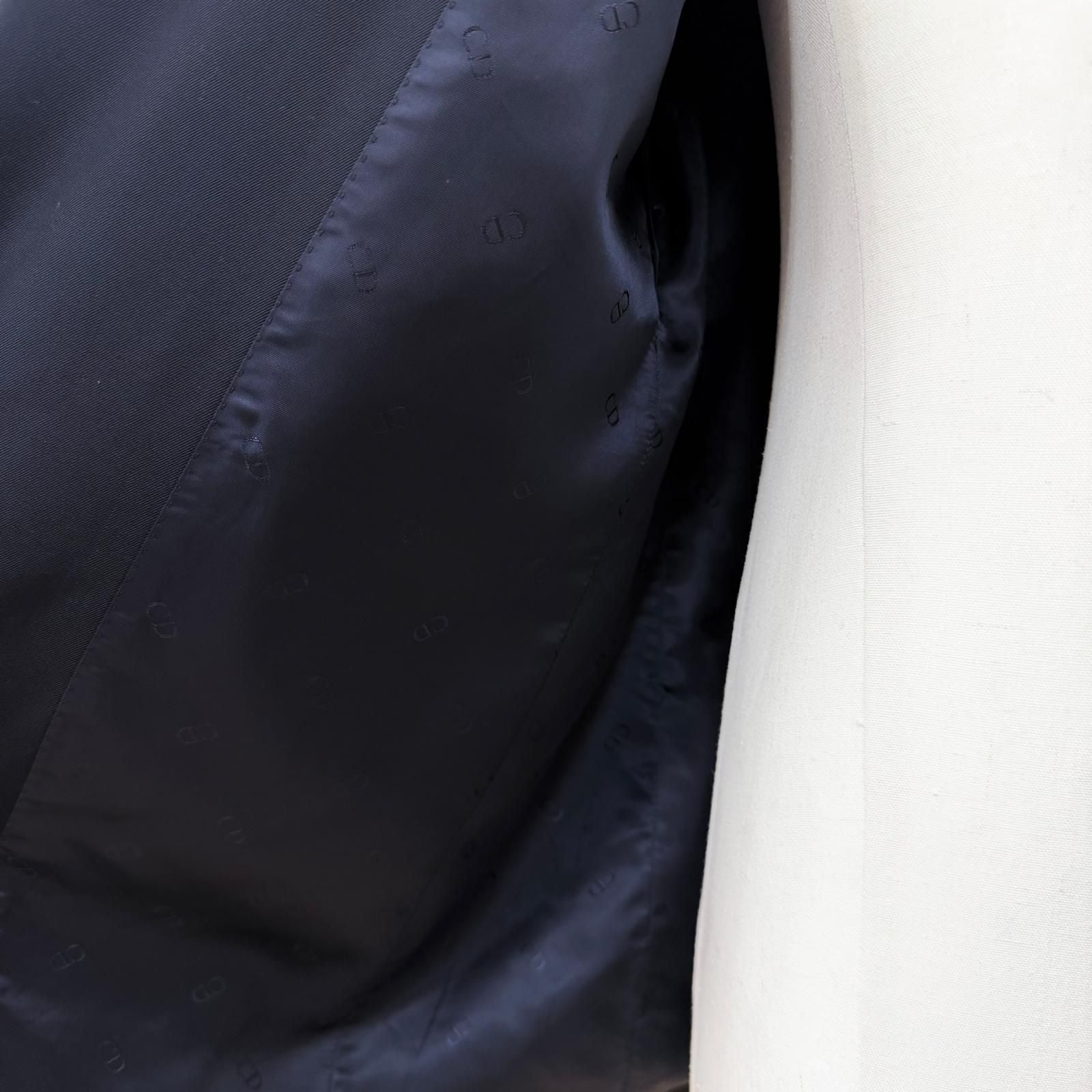 Dior Homme Wool Logo Button Single Jacket Tailored Black 50 — view 5