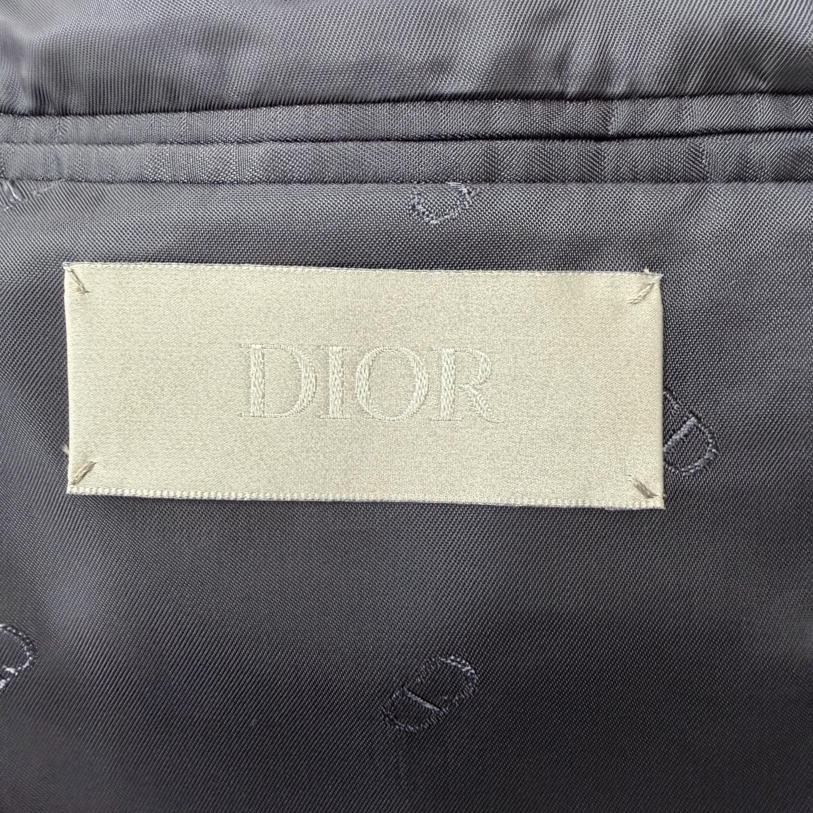 Dior Homme Wool Logo Button Single Jacket Tailored Black 50 — view 7