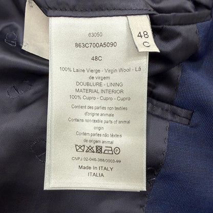Dior Homme Wool Logo Button Single Jacket Terre Navy 48 — view 8