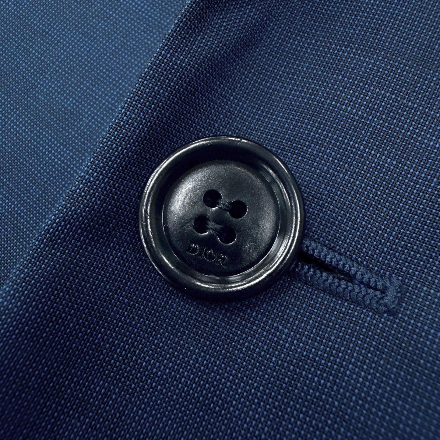 Dior Homme Wool Logo Button Single Jacket Terre Navy 48 — view 6