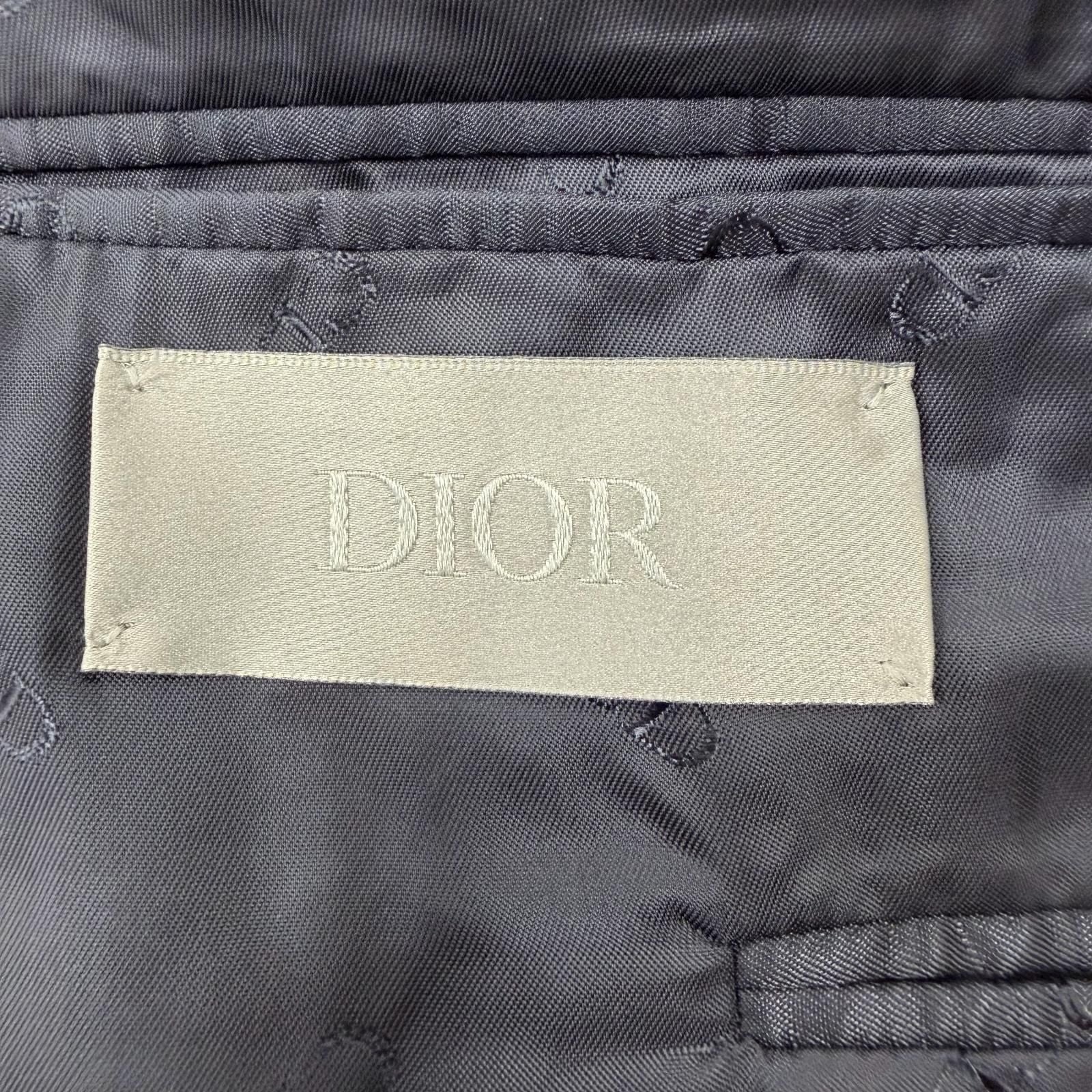 Dior Homme Wool Logo Button Single Jacket Terre Navy 48 — view 7
