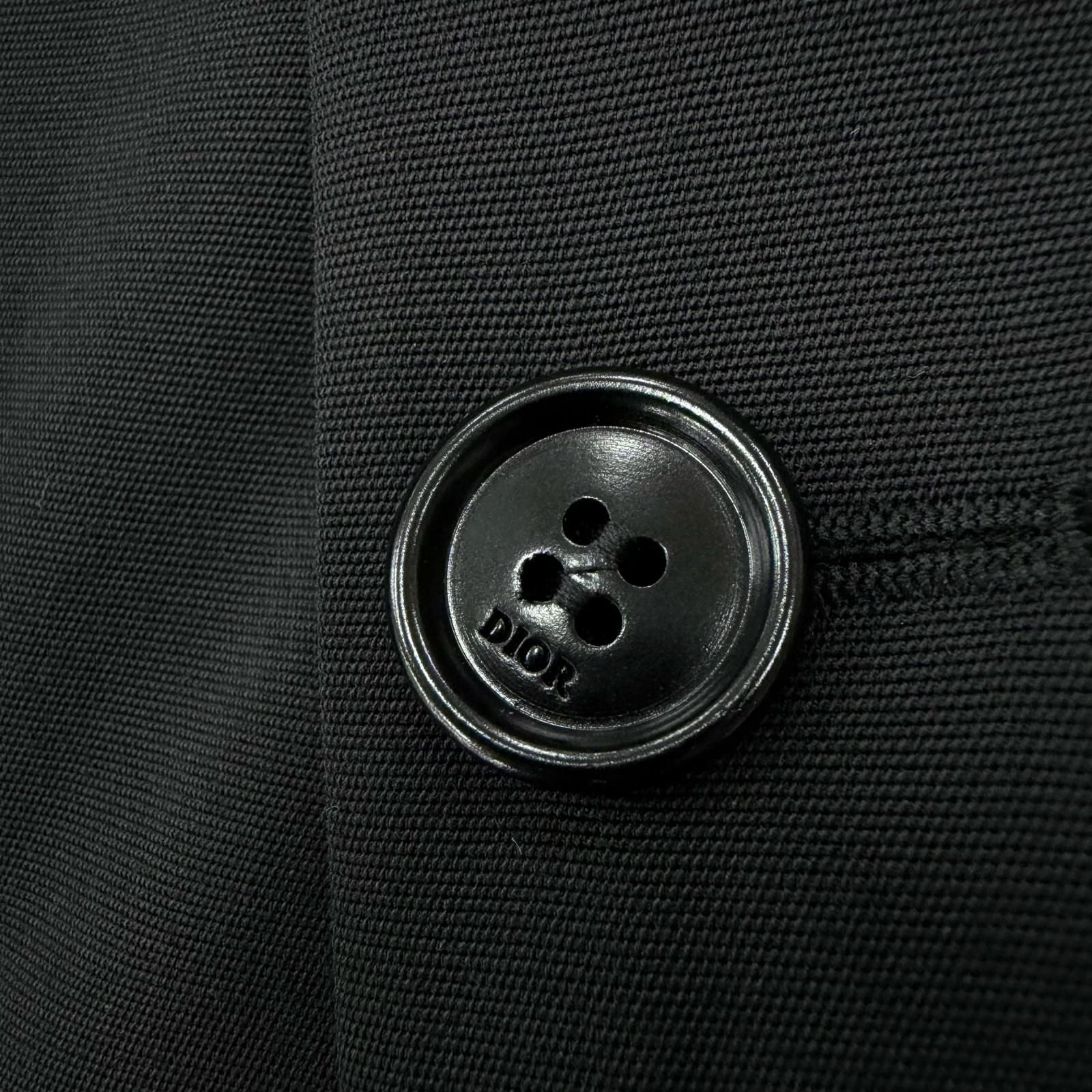 Dior Homme Saddle Pocket Logo Button Single Jacket Terre Black 46 — view 6