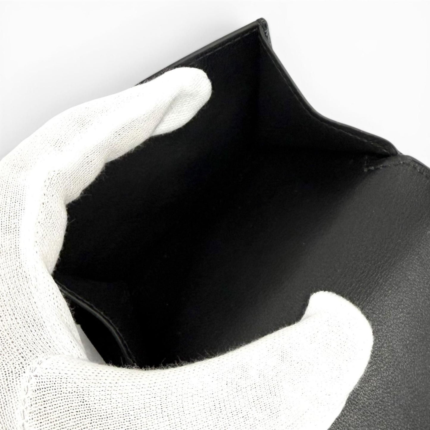 Balenciaga le Cagole Logo Leather Mini Wallet Trifold Black — view 7