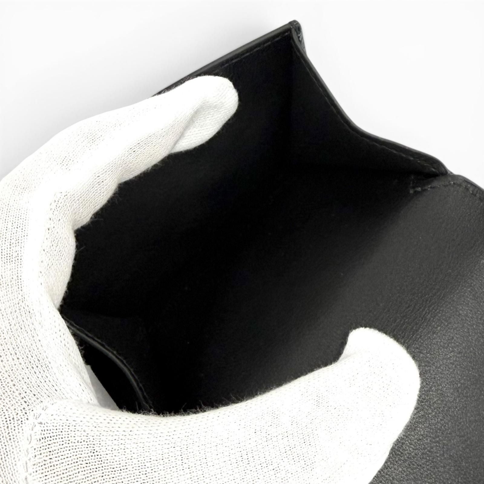 Balenciaga le Cagole Logo Leather Mini Wallet Trifold Black — view 7
