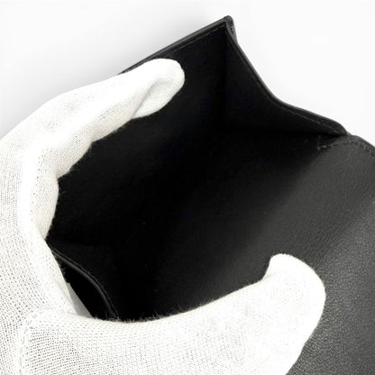 Balenciaga le Cagole Logo Leather Mini Wallet Trifold Black — view 7
