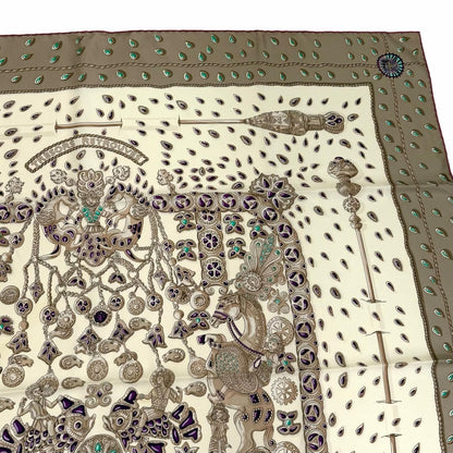 Hermes Carre 90 Tresors Retrouves Hidden Treasure Silk 100% Scarf Multi — view 4