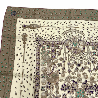Hermes Carre 90 Tresors Retrouves Hidden Treasure Silk 100% Scarf Multi — view 3