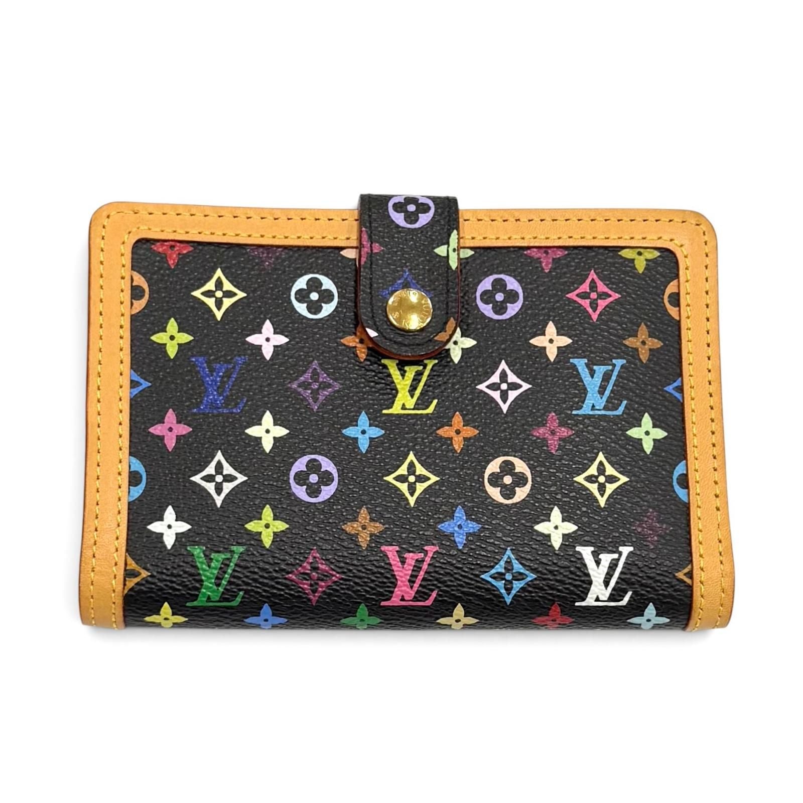 Louis Vuitton Portefeuille Viennois Monogram Multicolor Clasp Wallet Bifold Noir