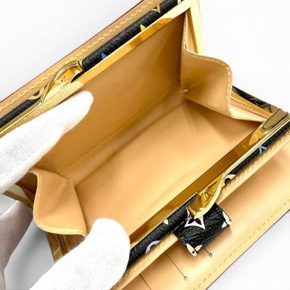 Louis Vuitton Portefeuille Viennois Monogram Multicolor Clasp Wallet Bifold Noir — view 6