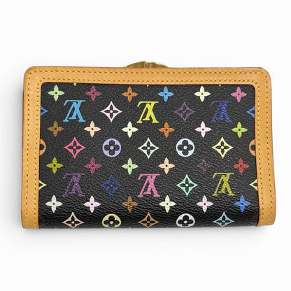 Louis Vuitton Portefeuille Viennois Monogram Multicolor Clasp Wallet Bifold Noir — view 3