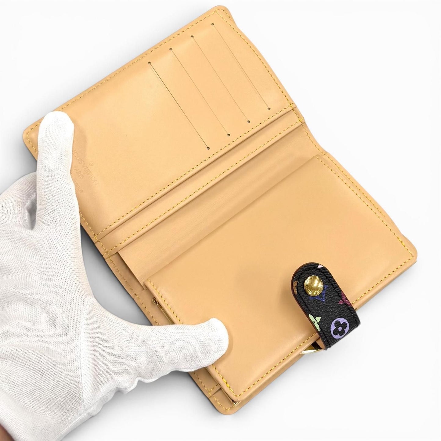 Louis Vuitton Portefeuille Viennois Monogram Multicolor Clasp Wallet Bifold Noir — view 5