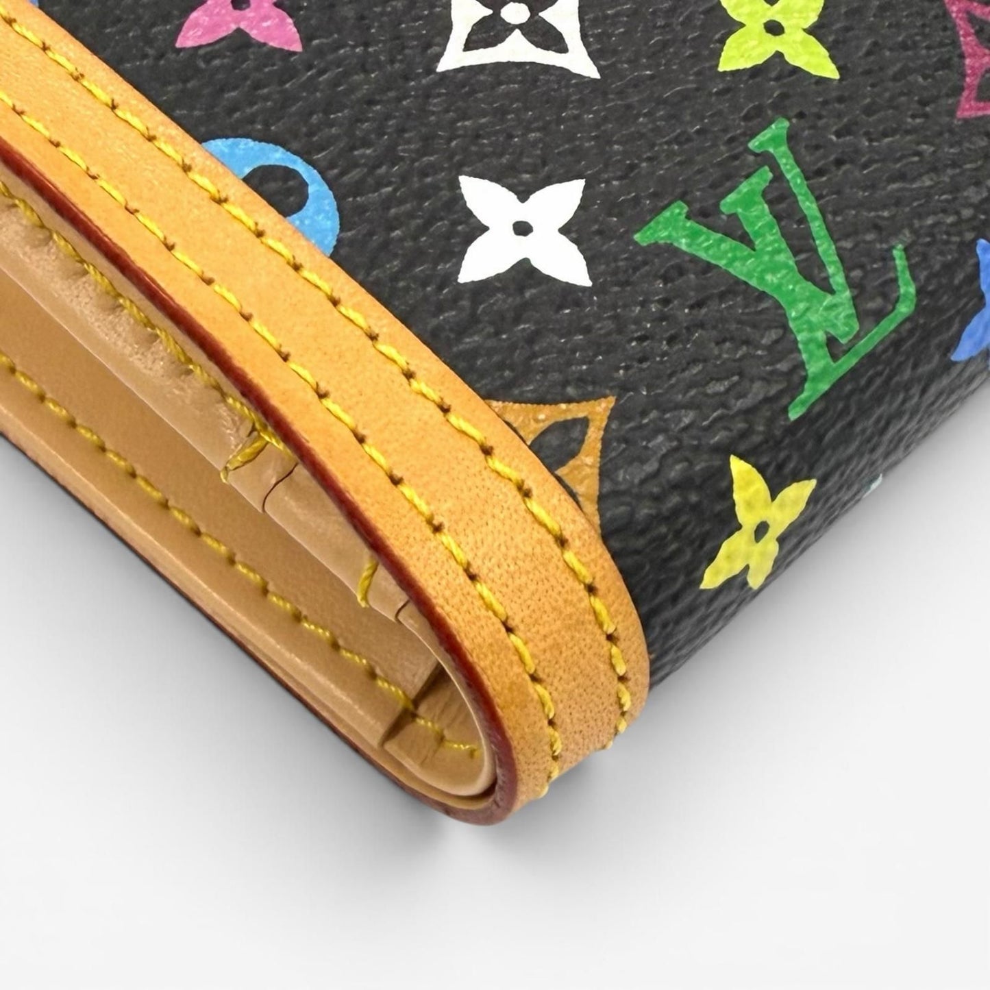 Louis Vuitton Portefeuille Viennois Monogram Multicolor Clasp Wallet Bifold Noir — view 8