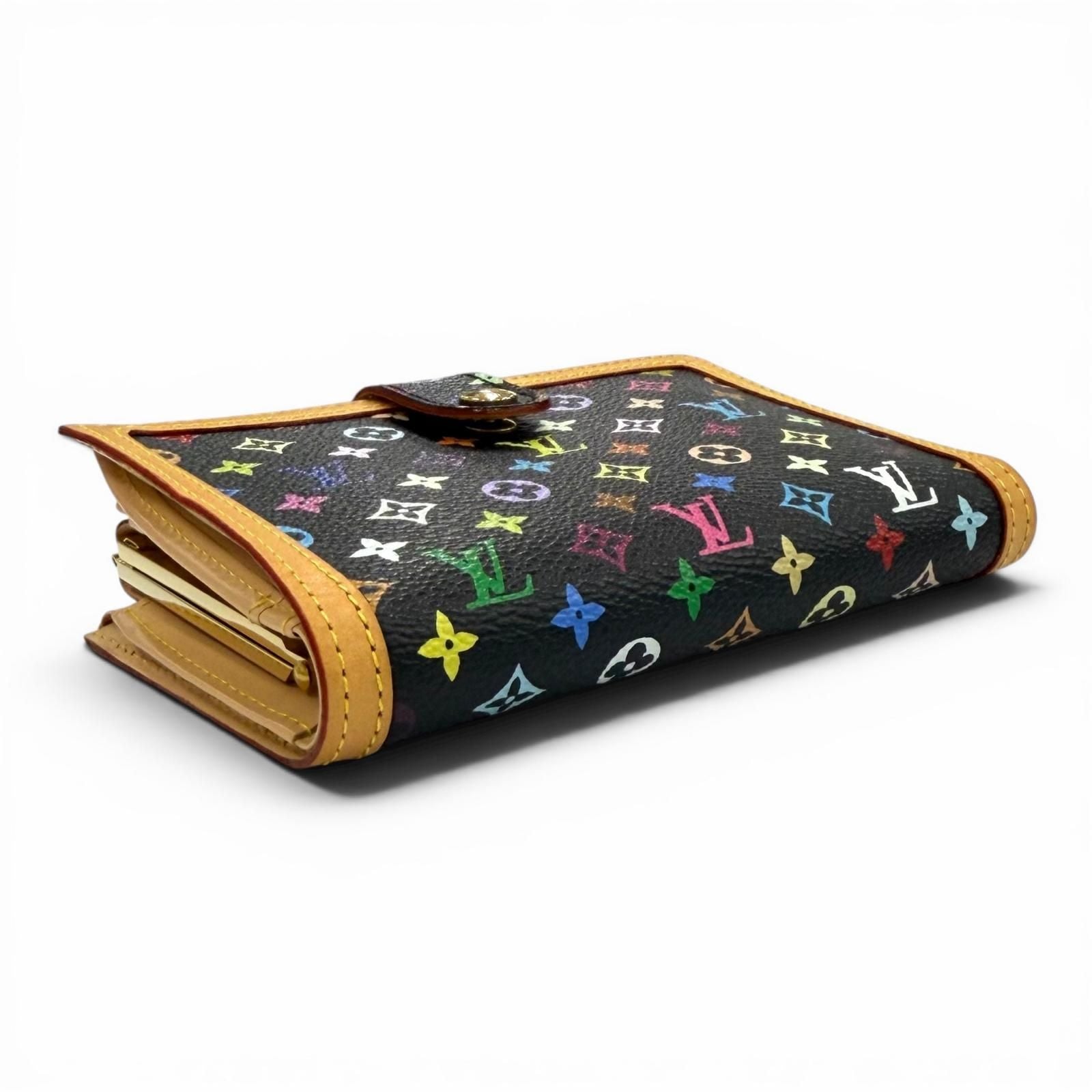 Louis Vuitton Portefeuille Viennois Monogram Multicolor Clasp Wallet Bifold Noir — view 4