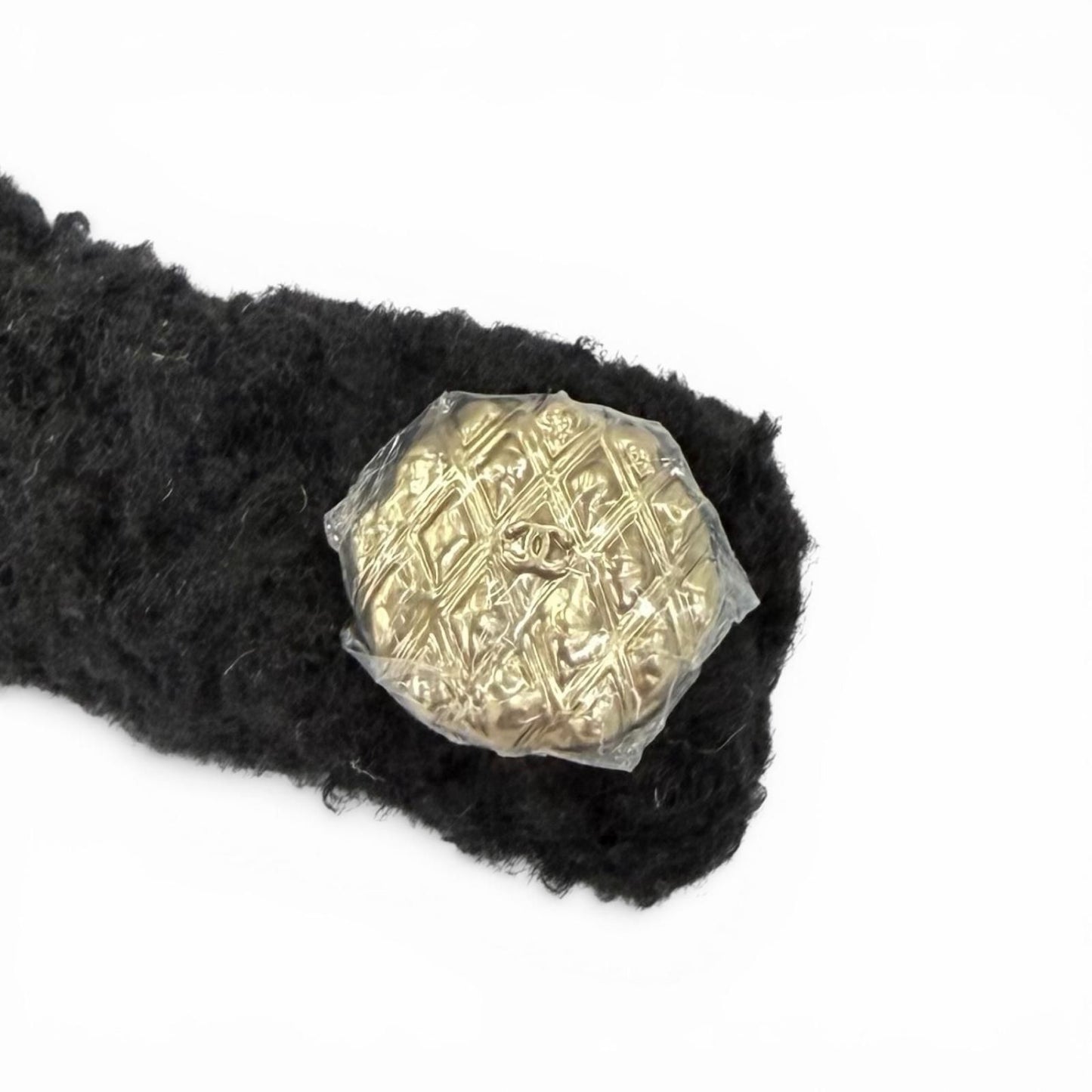 Chanel Cashmere Silk CC Logo Chapka Hat Trapper Hat Flight Hat Knit Cap Black — view 9