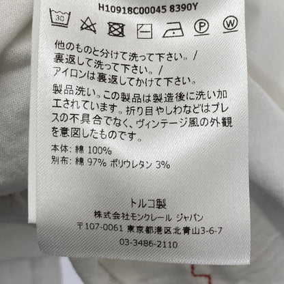 Moncler White SS T-Shirt Tricolor Stitch — view 5