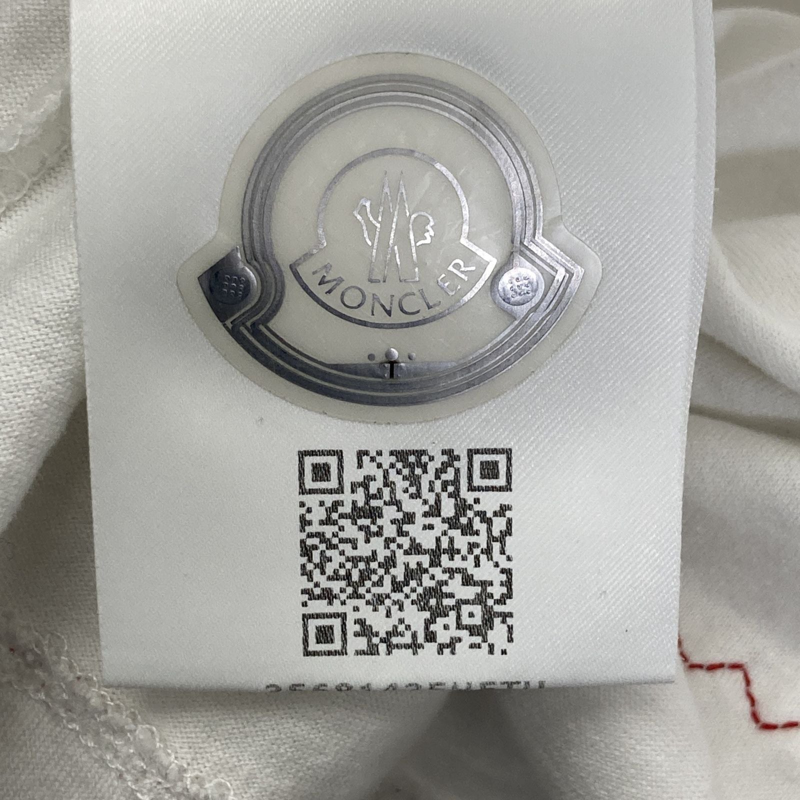 Moncler White SS T-Shirt Tricolor Stitch — view 6