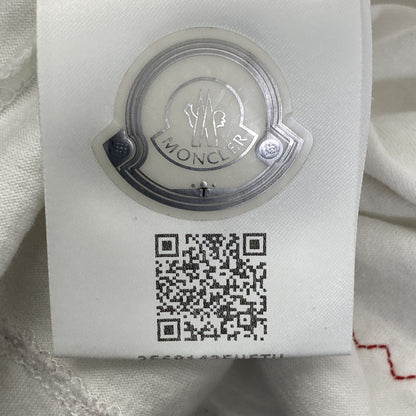 Moncler White SS T-Shirt Tricolor Stitch — view 6