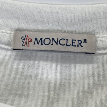 Moncler White SS T-Shirt Tricolor Stitch — view 3
