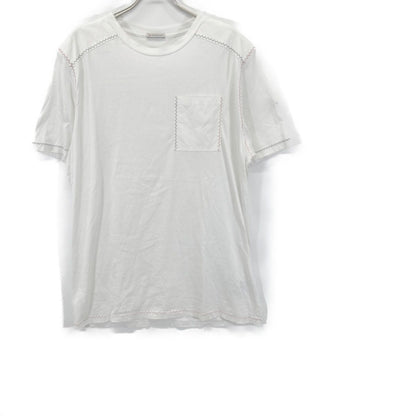 Moncler White SS T-Shirt Tricolor Stitch