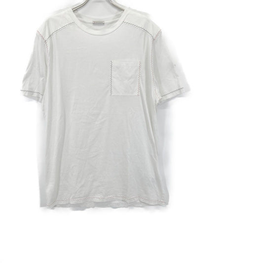 Moncler White SS T-Shirt Tricolor Stitch