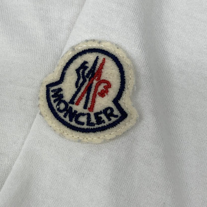 Moncler White SS T-Shirt Tricolor Stitch — view 9