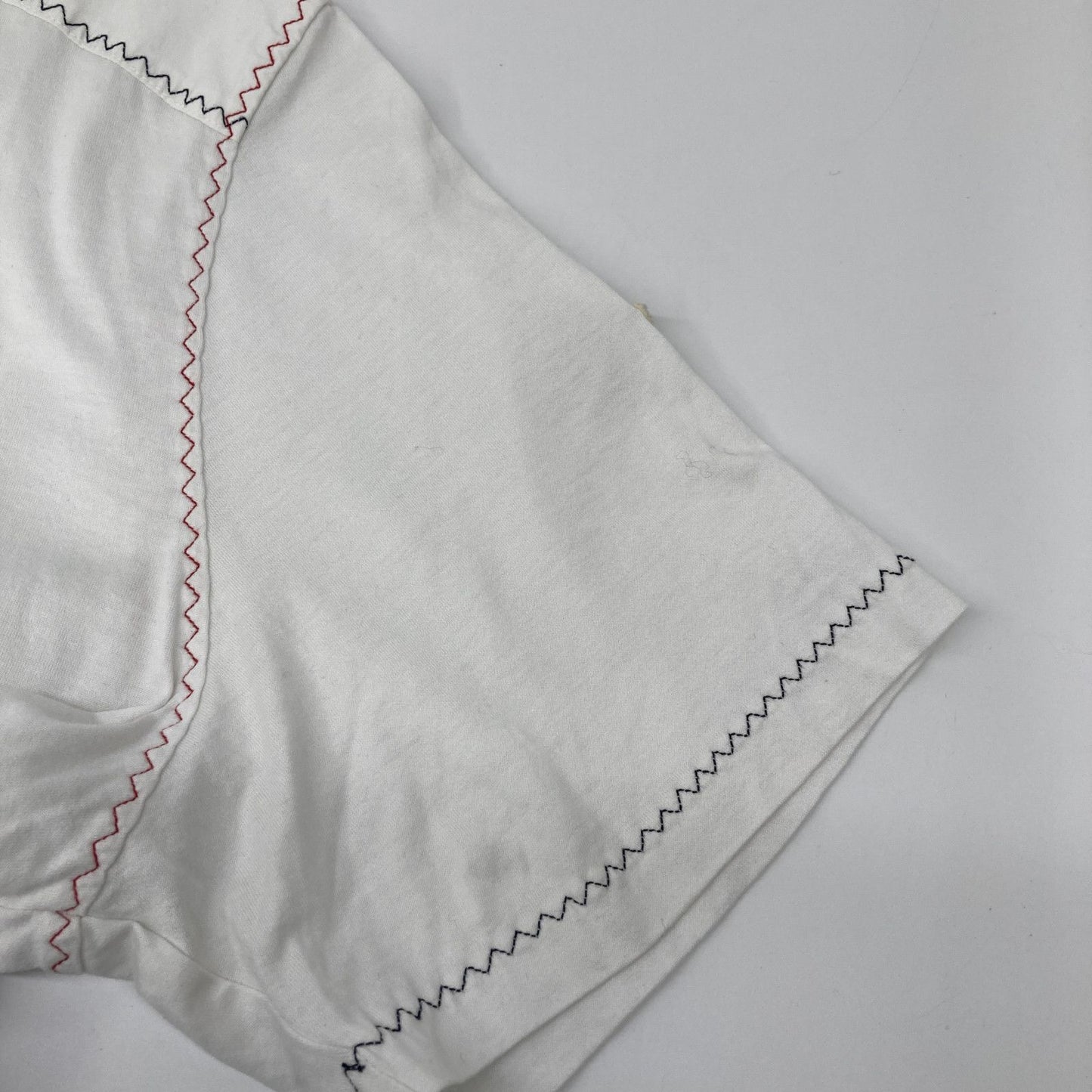Moncler White SS T-Shirt Tricolor Stitch — view 8