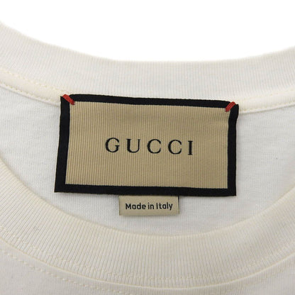 Gucci Cotton Tape ME Sequin Decoration Front Logo Short Sleeve Top White — view 3