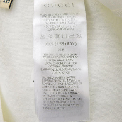 Gucci Cotton Front Logo Crew Neck Short Sleeve Top White Blue — view 4