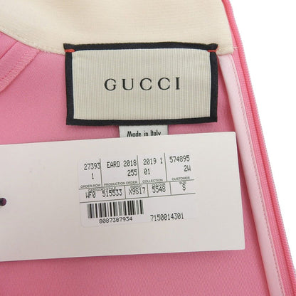 Gucci GG Belt Jersey Sleeve Dress Pink — view 3