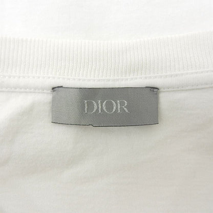 Dior Cotton Visitor Patch Crew Neck S Top T-Shirt Top White — view 3
