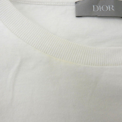 Dior Cotton Visitor Patch Crew Neck S Top T-Shirt Top White — view 5